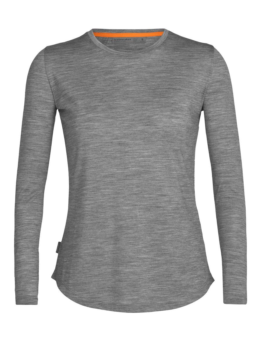 Metro Heather Icebreaker Merino Sphere II T-Shirt Women's Long Sleeve | AU 1643AHKP